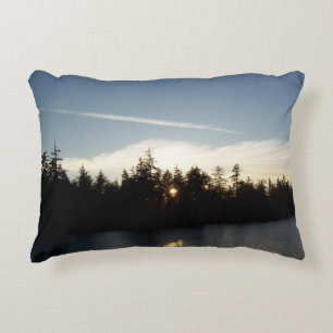 Cool Blue Sunset Accent Pillow
