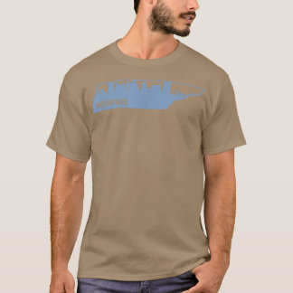 Cool Blue Tennessee State Outline Memphis City Sky T-Shirt