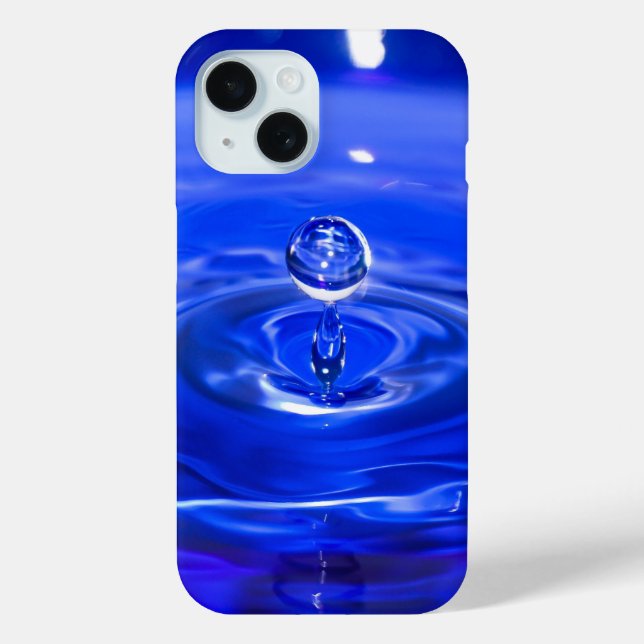 Cool Blue Water Droplet  Case-Mate iPhone Case (Back)