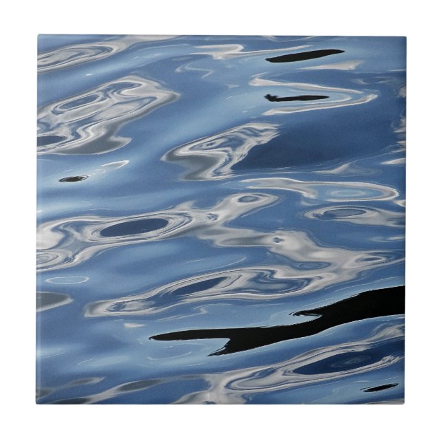 Cool blue water pattern tile (Front)