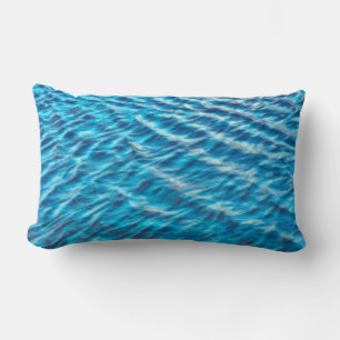 cool blue water throw pillow home decor