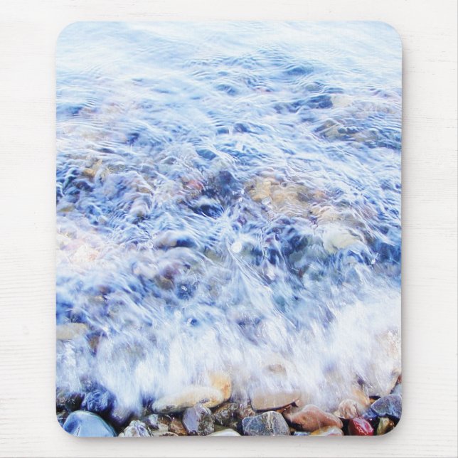 Cool blue water wave mouse pad (Front)