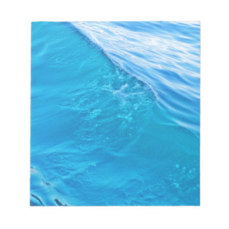 Cool blue water wave notepad