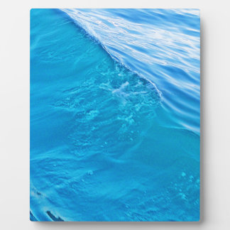 Cool blue water wave plaque