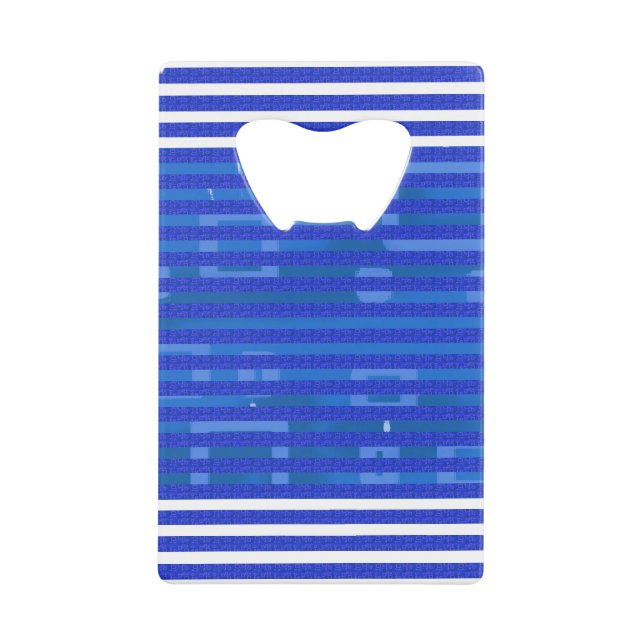 Cool Blue White Geometric Stripes (Front)