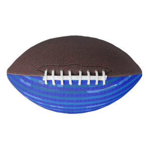 Cool Blue White Geometric Stripes Football