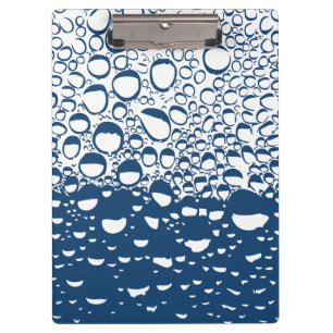 Cool Blue White Water Art Work Pattern Clipboard
