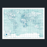 Cool Blue World Poster<br><div class="desc">The world can be a very cool place - look closely because there is a tonne of detail in this map!  hope you love it!</div>
