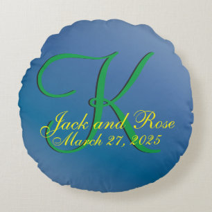 Cool Blueberry Fab Budget Round Cushion