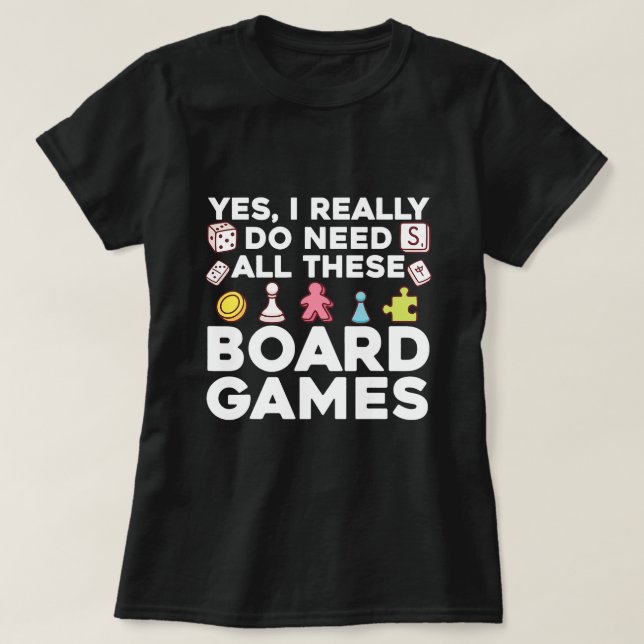 Cool Board Game Art For Men Women Board Games Tabl T-Shirt (Design Front)