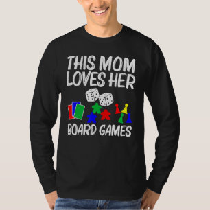 Cool Board Games Art For Mum Mother Meeple Card Ch T-Shirt