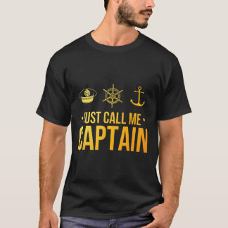 Cool Boat Captain Art For Men Women Sailboat Boati T-Shirt