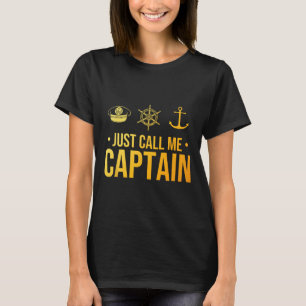 Cool Boat Captain Art For Men Women Sailboat Boati T-Shirt