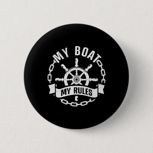 Cool Boat Captain Design For Men Women Boat Captai 6 Cm Round Badge