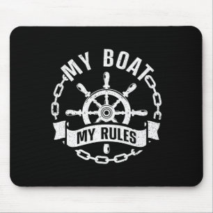 Cool Boat Captain Design For Men Women Boat Captai Mouse Pad