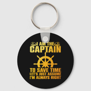 Cool Boat Captain For Men Women Boating Pontoon Bo Key Ring