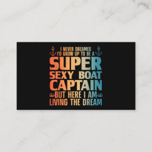 Cool Boat Captain For Men Women Sail Pontoon Boati Business Card