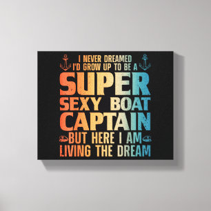 Cool Boat Captain For Men Women Sail Pontoon Boati Canvas Print