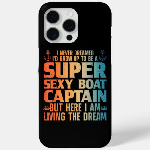 Cool Boat Captain For Men Women Sail Pontoon Boati iPhone 15 Pro Max Case