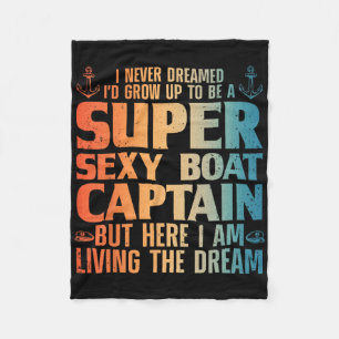 Cool Boat Captain For Men Women Sail Pontoon Boati Fleece Blanket