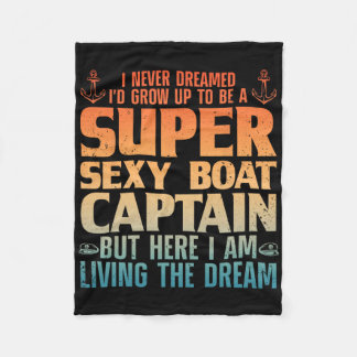 Cool Boat Captain For Men Women Sail Pontoon Boati Fleece Blanket