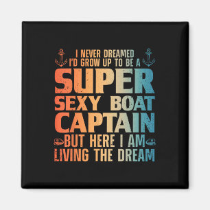 Cool Boat Captain For Men Women Sail Pontoon Boati Magnet
