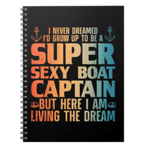 Cool Boat Captain For Men Women Sail Pontoon Boati Notebook