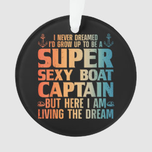 Cool Boat Captain For Men Women Sail Pontoon Boati Ornament