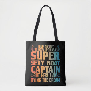 Cool Boat Captain For Men Women Sail Pontoon Boati Tote Bag