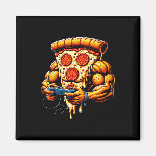 Cool Bodybuilding Gamer Pizza Present 1  Magnet