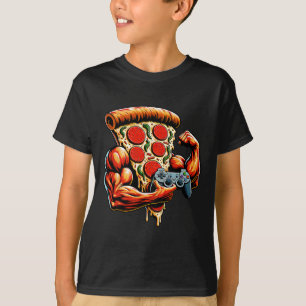 Cool Bodybuilding Gamer Pizza Present 2 T-Shirt