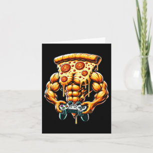 Cool Bodybuilding Gamer Pizza Present Card