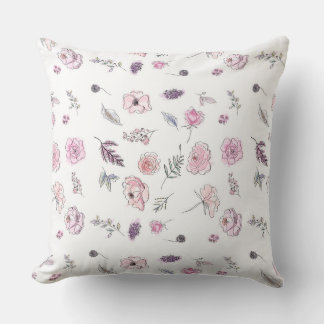 Cool Bohemian Chic Floral Boho Girl Pink Cushion