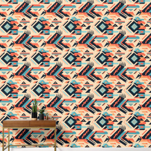 Cool Boho Southwestern pattern tiled Wallpaper