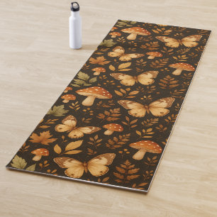 Cool Boho Woodland Forest Mushrooms Yoga Mat