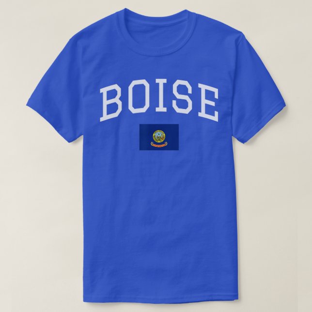 Cool Boise Text Idaho State Flag  T-Shirt (Design Front)