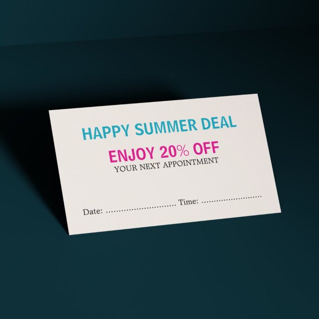 Cool Bold Pastel Colours Salon Appointment Coupon (Creator Uploaded)