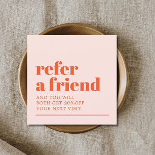 Cool Bold Pastel White Beauty Salon Referral Card