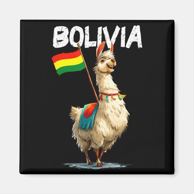Cool Bolivian Llama Costume For Bolivia Lovers  Magnet (Front)