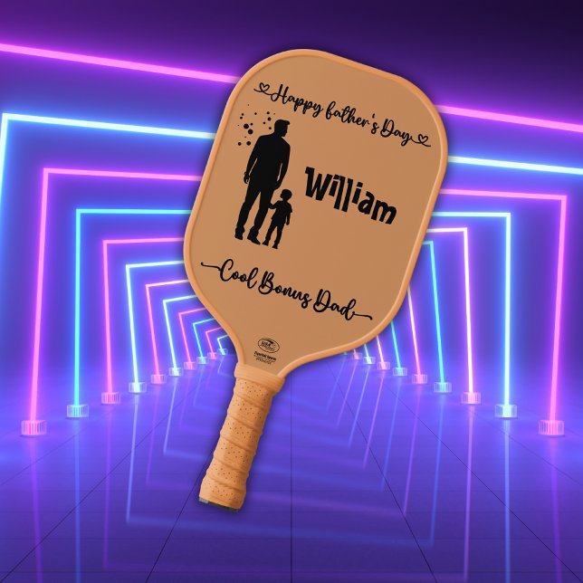 Cool Bonus Dad Happy Father's Day | Pickleball Paddle (Creator Uploaded)