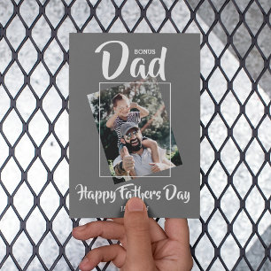 Cool Bonus dad   photo   Fathers Day  Holiday Card