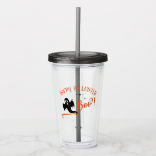Cool Boo Little Ghost Happy Halloween Acrylic Tumbler
