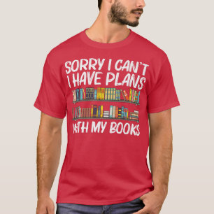 Cool Book Design For Men Women Bookworm Reading Bo T-Shirt