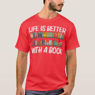 Cool Book Design For Men Women Bookworm Reading Bo T-Shirt