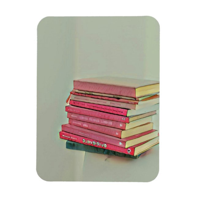 Cool book lover gift magnet (Vertical)