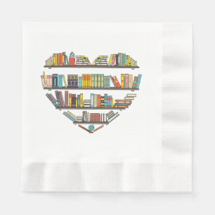Cool Books Reading Men Women Book Lover Literacy L Napkin
