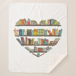 Cool Books Reading Men Women Book Lover Literacy L Sherpa Blanket
