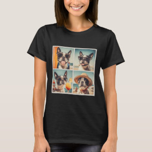 Cool Boston Terrier Sungles Dogs Summer Vacation B T-Shirt