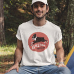 Cool Boston Terrier Vintage Style Cute Pet Dog T-Shirt<br><div class="desc">Cute cartoon black and white Boston Terrier running inside red circle with a worn vintage texture. A cool t-shirt for Boston Terrier lovers. This fun shirt is available in more styles including long sleeved shirts and hoodies for men, women, and kids. Check out Jenn’s Doodle World for more Boston Terrier...</div>