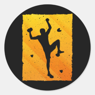 Cool Bouldering For Men Women Boulderer Mountain C Classic Round Sticker